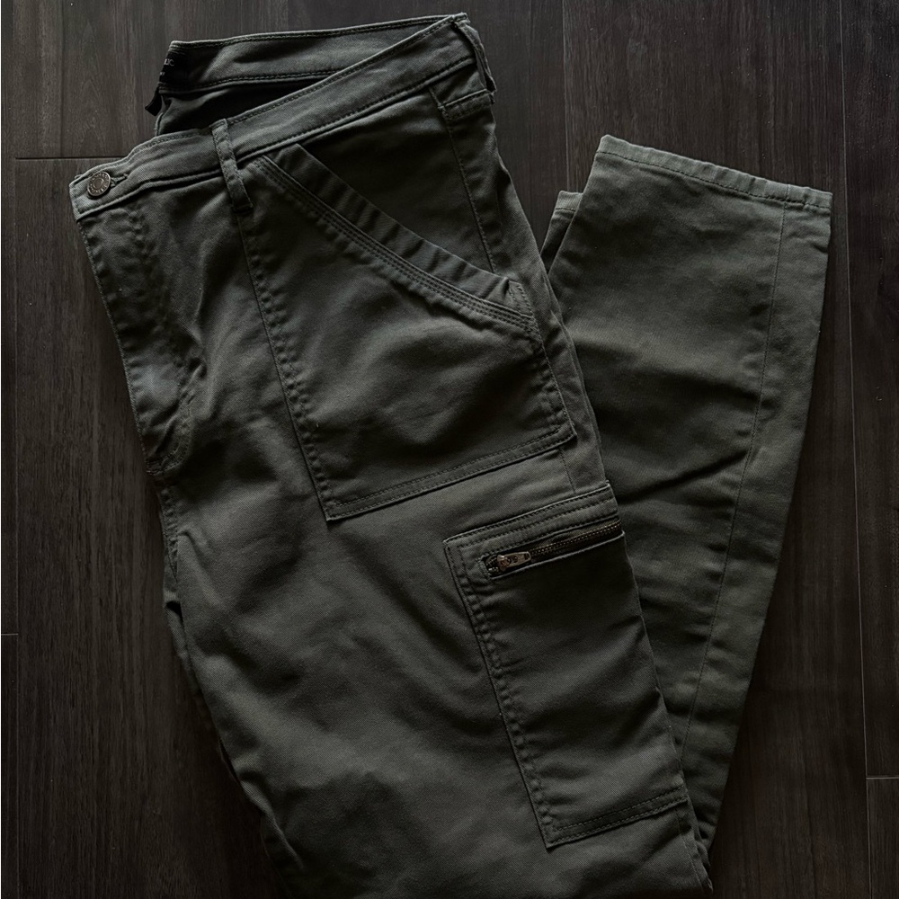 Banana Republic Factory Dark Green Skinny Utility Pants
